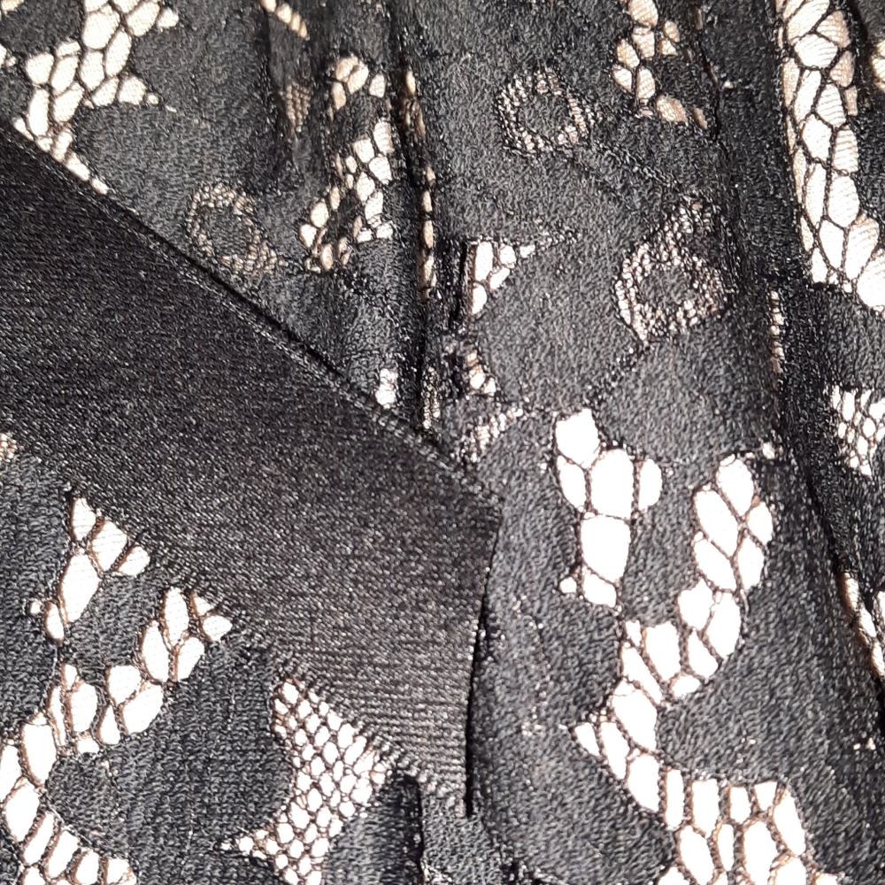 ROBERT RODRIGUEZ Strapless Party Dress Lace Nieman MarcusTarget Black Tan 2 XS S - Picture 3 of 13